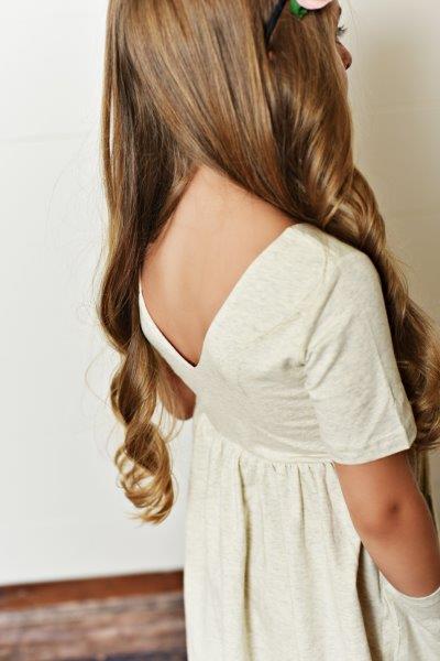 Gray/Beige Twirl Dress